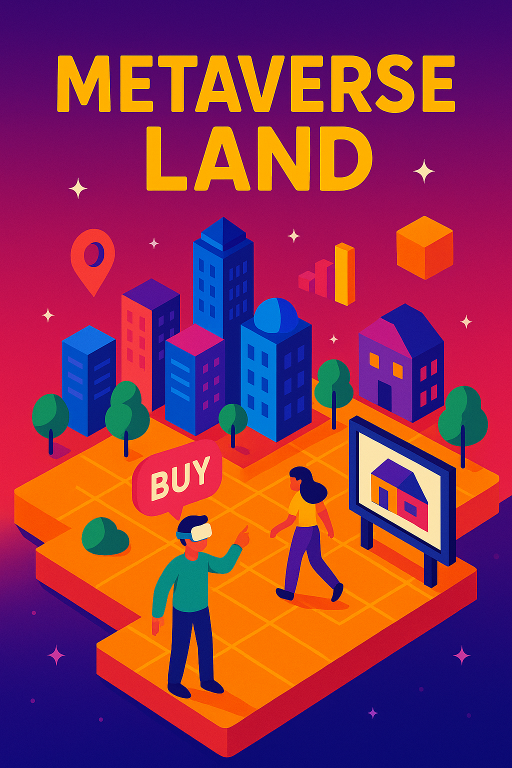 Virtual land in metaverse